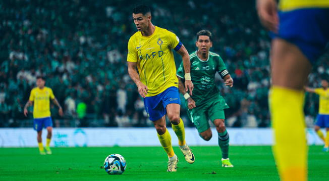 Cristiano Ronaldo protagonista en el partido de Al Nassr vs Al Ahli.