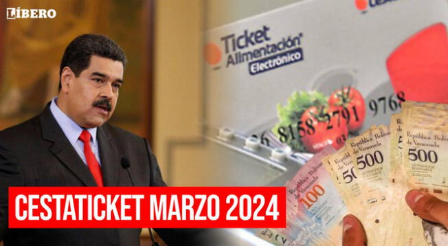 Cestaticket del mes de marzo 2024.