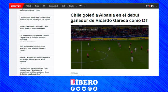ESPN Chile dejó en claro que Ricardo Gareca tuvo un 'debut ganador'.
