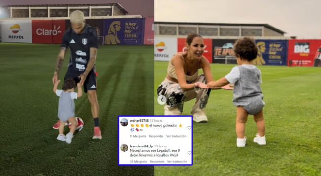 Hijo de Paolo Guerrero y Ana Paula da sus primeros pasos en la Videna y fanáticos se emocionan con hijo de jugador peruano.