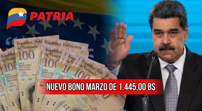 Nuevo Bono marzo 2024: conoce quiénes son los beneficiarios y cómo cobrar hoy 1.445,00 bolívares.