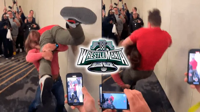 Wrestlemania: AJ Styles y LA Knights pelean en el Media Day