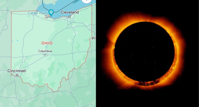 El truco de Google Maps para seguir la trayectoria del eclipse solar del 8 de abril.