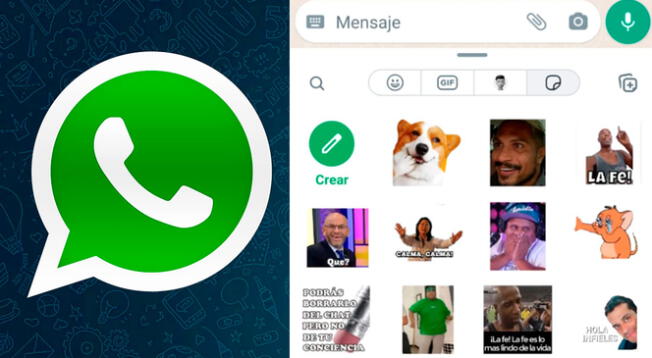 Crea pegatinas o stickers personalizados en WhatsApp Plus de Android.