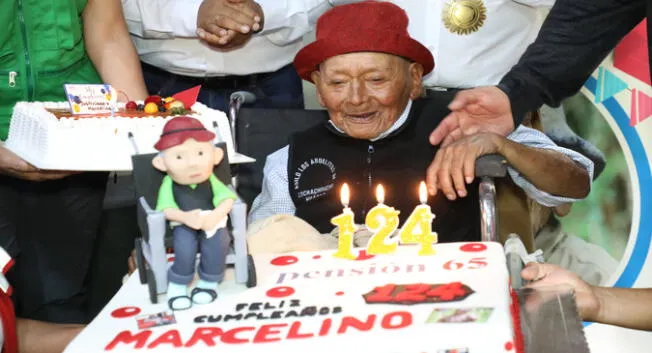 Don Marcelino Abad cumplió 124 años y podría convertirse en el hombre más longevo del mundo.