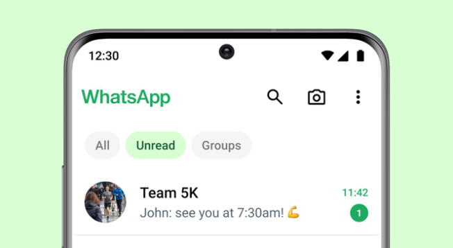 Mark Zuckerberg añade nueva función para filtrar conversaciones en WhatsApp en iOs y Android.