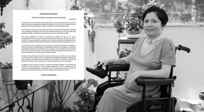 La abogada de Ana Estrada hizo el anunció del fallecimiento de la activista.