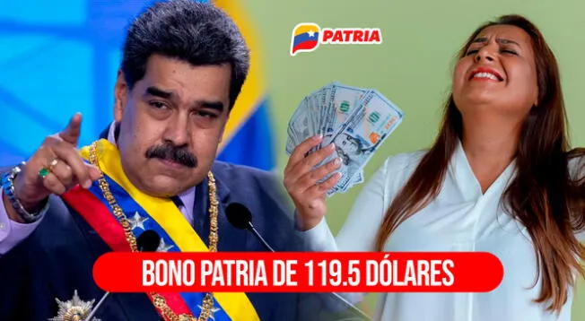 El Bono Patria de 119.5 dólares se entrega a los trabajadores públicos en Venezuela.