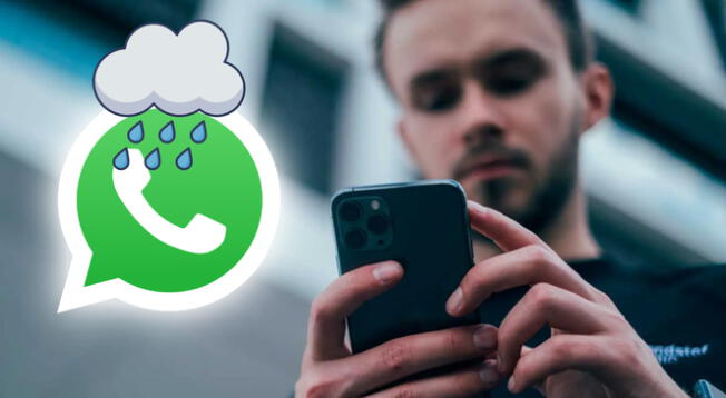 Lista de pasos a seguir para obtener el "modo lluvia" en WhatsApp.