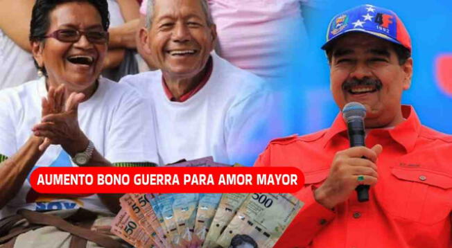El Bono Guerra para Amor Mayor tendrá un aumento según anunció Maduro.