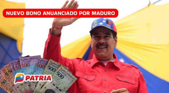 Nicolás Maduro anunció el pago de un nuevo Bono Patria por Sistema Patria.