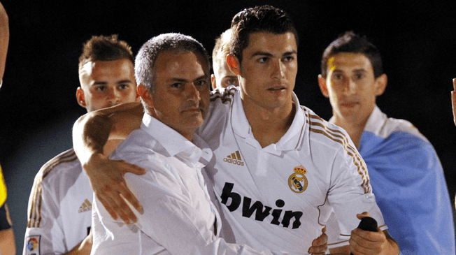 Mourinho y Cristiano Ronaldo coincidieron en el Real Madrid. Foto: Real Madrid