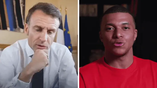 Emanuel Macron habló sobre la situación de Mbappé con el PSG. Foto: Composición Líbero/El Chiringuito/Kylian Mbappé