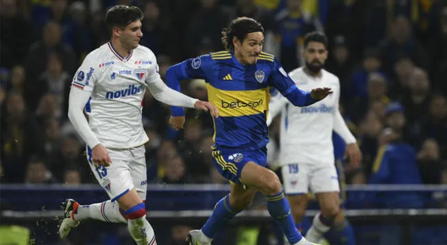 Edinson Cavani anotó el gol de Boca ante Fortaleza.