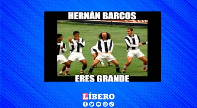 Hernán Barcos se convirtió en 'víctima' de los memes por su gol.