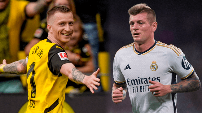 Reus y Kroos jugarán su último partido en la final de la Champions League. Foto: Composición Líbero/Dortmund/Real Madrid