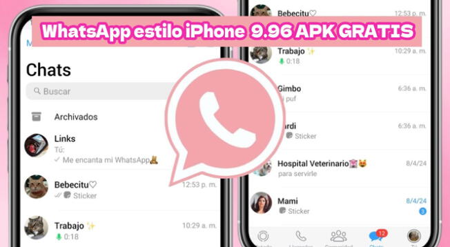 Descarga WhatsApp estilo iPhone 9.96 GRATIS para tu smartphone Android.