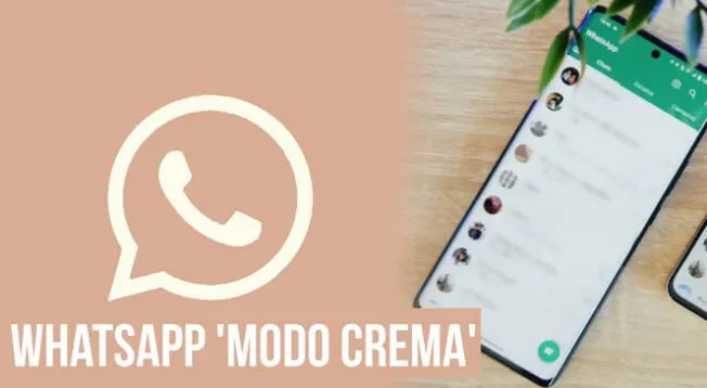 Descarga WhatsApp Modo Crema del mes de junio 2024.