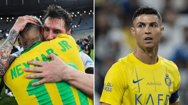 Messi, Neymar y Cristiano Ronaldo pelearon el Balón de Oro juntos en el 2015. Foto: Composición Líbero/Copa América/Al Nassr