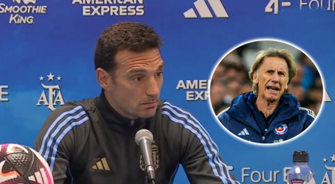 Lionel Scaloni quedó sorprendido con decisión de Ricardo Gareca con Chile.