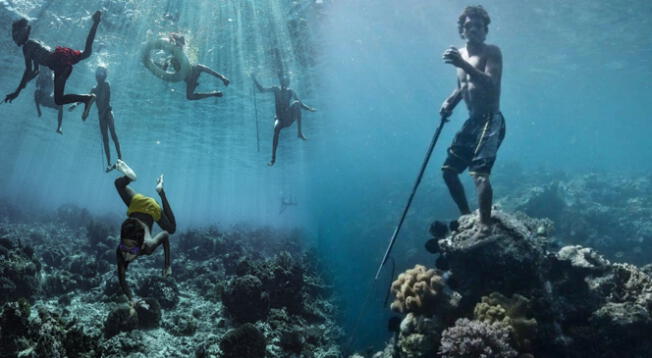 Los Bajau tienen la capacidad de pasar ocho horas metidos en el mar, con cada buceo que puede llegar a durar unos 25 minutos.