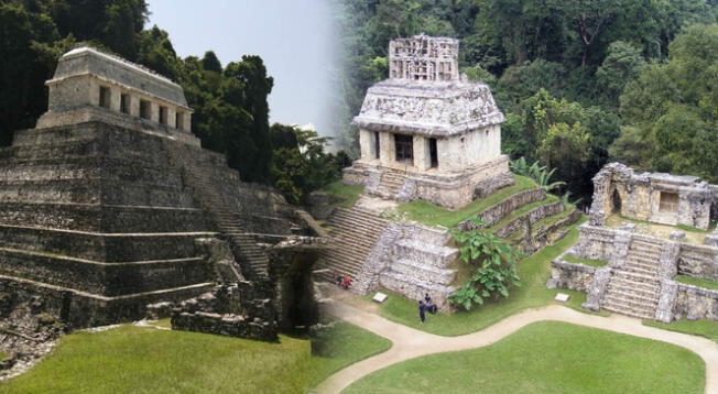 El complejo de Palenque es uno de los centros más importantes que levantaron los mayas en su periodo Clásico y así lucieron en sus años de esplendor.