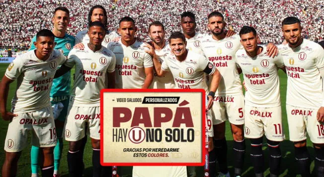 El saludo de los jugadores de Universitario podría ser el mejor regalo para papá.