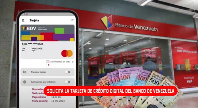 Conoce cómo solicitar la tarjeta de crédito digital del Banco de Venezuela.