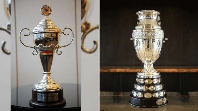 La Copa Bolivia y la Copa América son trofeos que se entregan tras la final de la Copa América. Foto: Composición Líbero/Conmebol