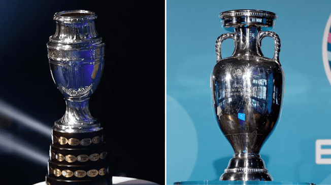 La Copa América y la Eurocopa son los trofeos más importantes de América y Europa, respectivamente. Foto: Composición Líbero/Conmebol, UEFA