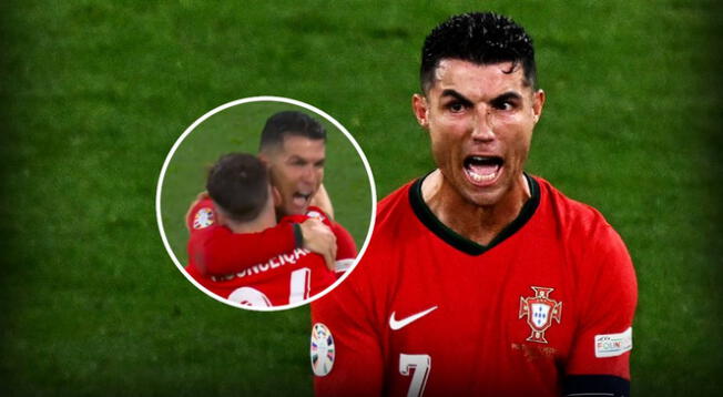 Cristiano Ronaldo celebró a todo pulmón la victoria de Portugal.