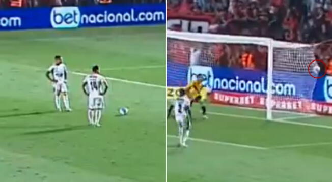 Miguel Trauco se mandó con una pinturita de gol en el Brasileirao