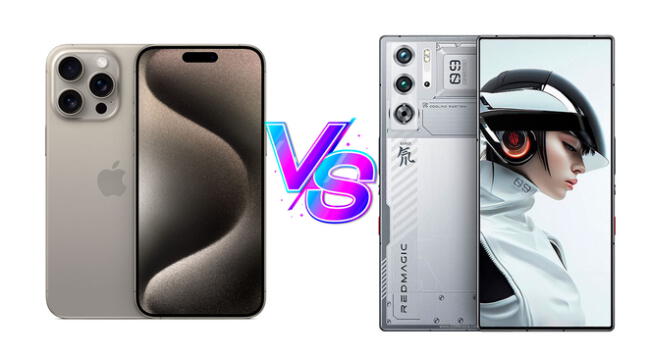Comparación entre el Red Magic 9 Pro vs. iPhone 15 PRO, características, similitudes y precio dos teléfonos gamer.