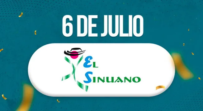 Sigue el sorteo EN VIVO del Sinuano Día y Noche de HOY, sábado 6 de julio del 2024.