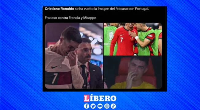 Usuarios recordaron las veces que Cristiano salió llorando de un partido.