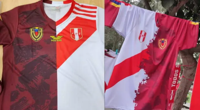 Comerciantes crearon la camiseta Peruzuela para que peruanos apoyen a Venezuela.