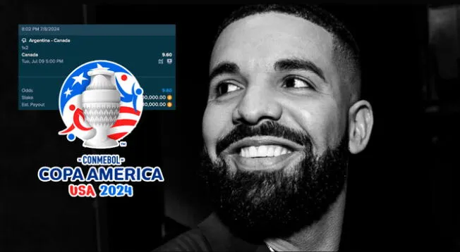 Drake apostará 300 mil soles por el triunfo de Canadá ante Argentina por Semifinales de la Copa América USA 2024