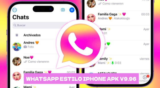 Descargar WhatsApp estilo iPhone 9.96 para smartphones Android totalmente GRATIS.