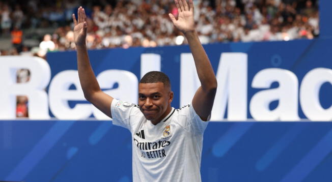 Kylian Mbappé fue presentado como flamante jugador del Real Madrid