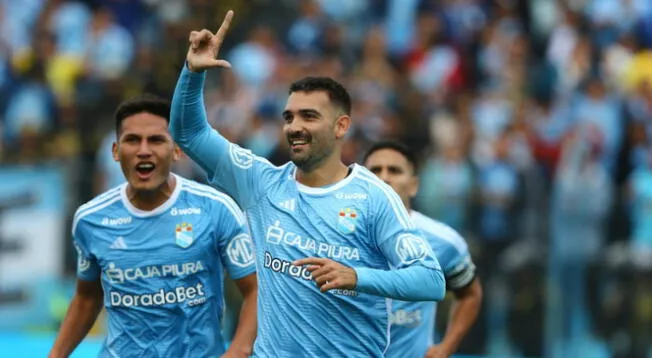 Martín Cauteruccio festejando su gol ante Sport Boys