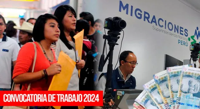 Convocatoria de trabajo en Migraciones hasta agosto 2024.