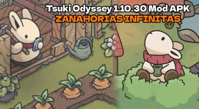 Descarga GRATIS Tsuki Odyssey 1.10.30 Mod APK, versión modificada con zanahorias infinitas para Android.