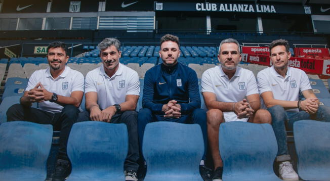 Mariano Soso junto a su cuerpo técnico que trabajarán en Alianza Lima por el resto de año.