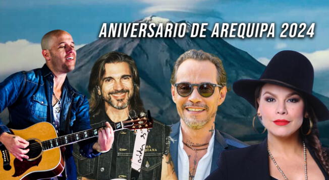 Conoce qué artistas se presentarán en el aniversario de Arequipa 2024.