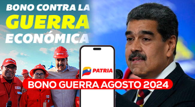 El Bono de Guerra alista la entrega de sus montos para este mes de agosto 2024.