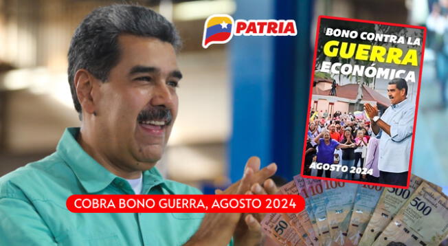 Comenzó la entrega del Bono Guerra, agosto 2024, vía el Sistema Patria.