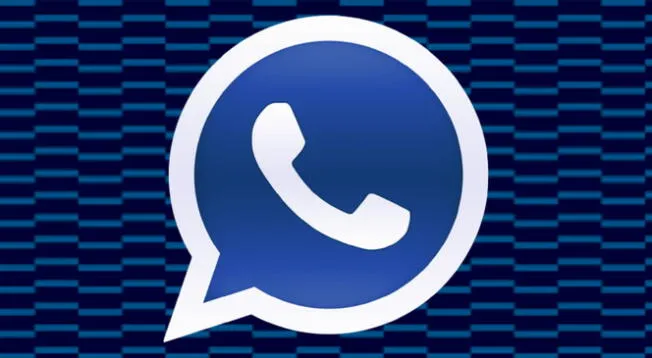 WhatsApp Plus APK azul para celulares Android con la última actualización.