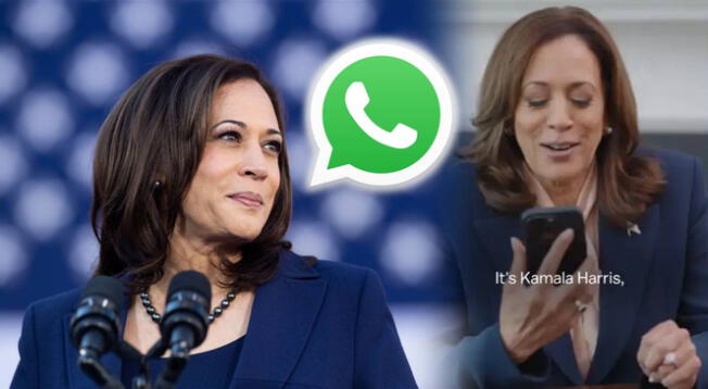 Kamala Harris abre nuevo canal de WhatsApp para interactuar con los votantes latinos.