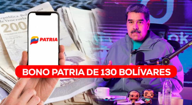 Conoce si te corresponde cobrar el Bono Patria de 130 bolívares, disponible en septiembre 2024 a través del Sistema Patria.