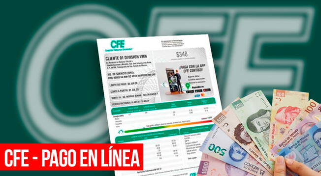 CFE, pago en línea de septiembre 2024.